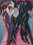 Ernst Ludwig Kirchner Street, Berlin oil on canvas